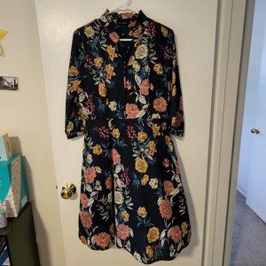 Liza Luxe 3/4 Sleeve Dress - Large